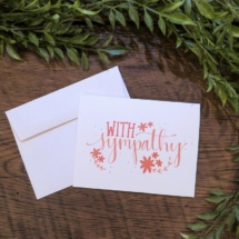 with sympathy with sympathy